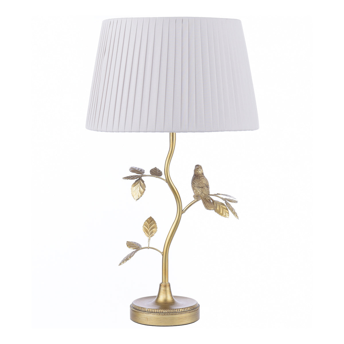 Egelton | Elegant Aged Brass Table Lamp with Taupe Shade 6