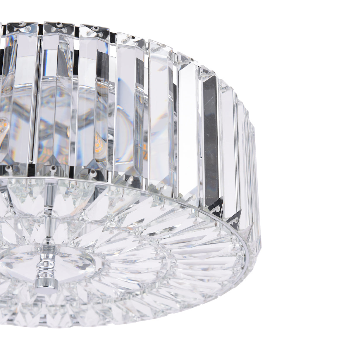 Freyza - Plafonnier à 3 lumières en cristal et chrome poli Laura Ashley Fernhurst