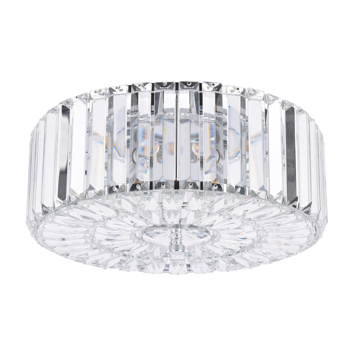 Freyza - Plafonnier à 3 lumières en cristal et chrome poli Laura Ashley Fernhurst