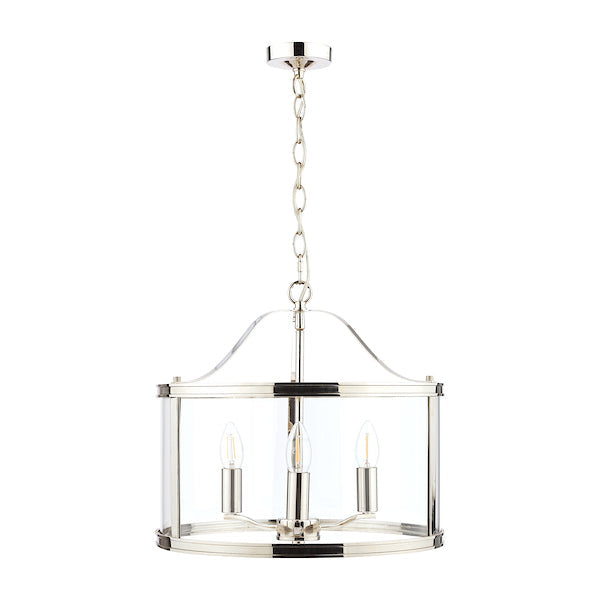 Harrington | Elegant Polished Nickel 3-Light Pendant Fixture 8