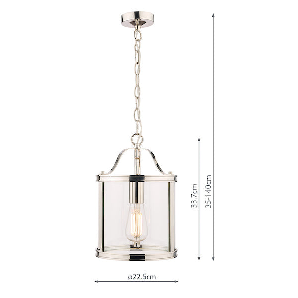 Harrington | Elegant Polished Nickel Industrial Pendant Light 6
