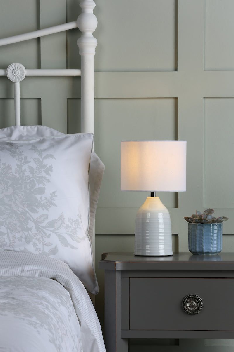 PennyLuxe | Elegant Cream Table Lamps Pair with Linen Shades 2