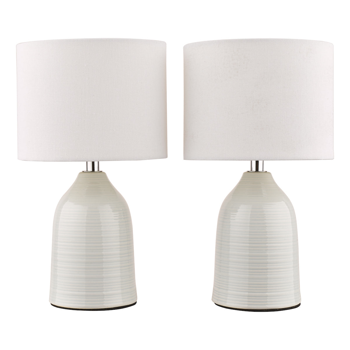 PennyLuxe | Elegant Cream Table Lamps Pair with Linen Shades 4