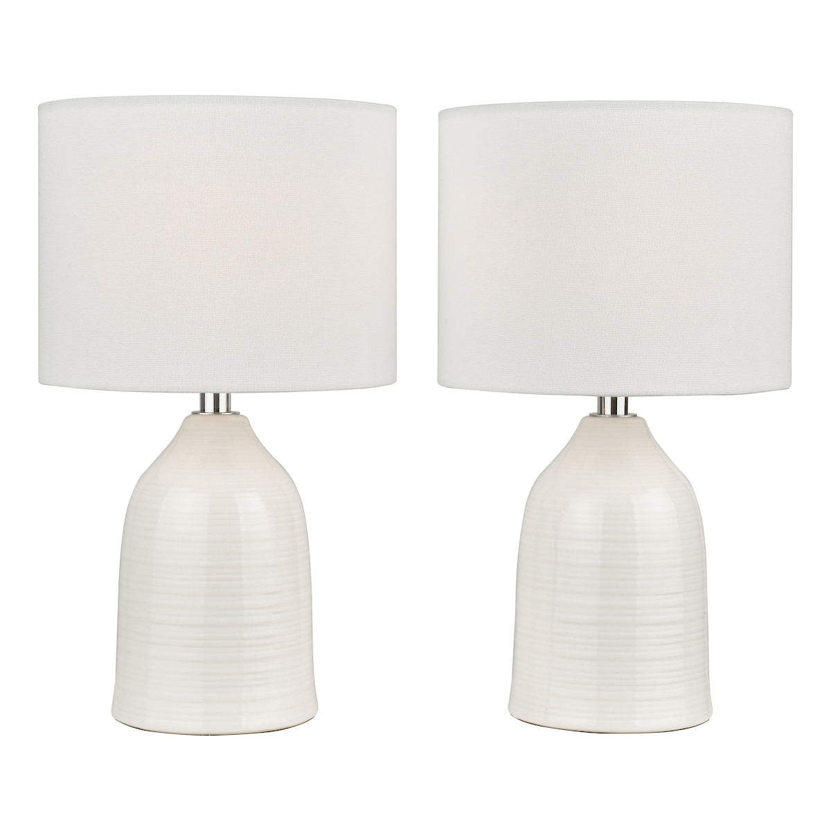 PennyLuxe | Elegant Cream Table Lamps Pair with Linen Shades 5