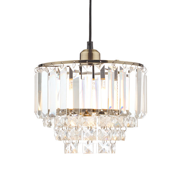 Freyza - Laura Ashley Vienna Easy Fit Pendant Crystal and Antique Brass