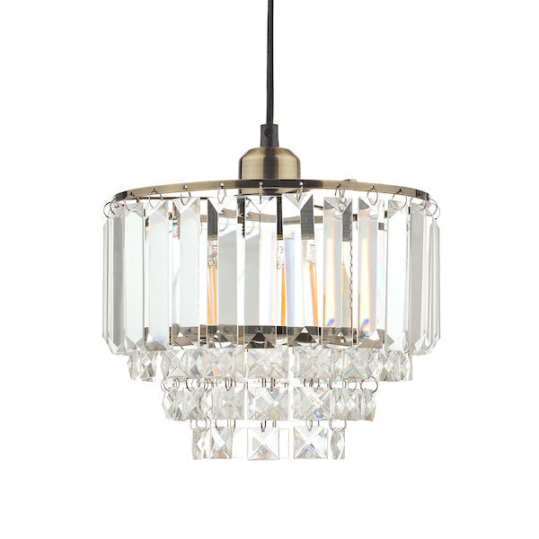 Freyza - Laura Ashley Vienna Easy Fit Pendant Crystal and Antique Brass