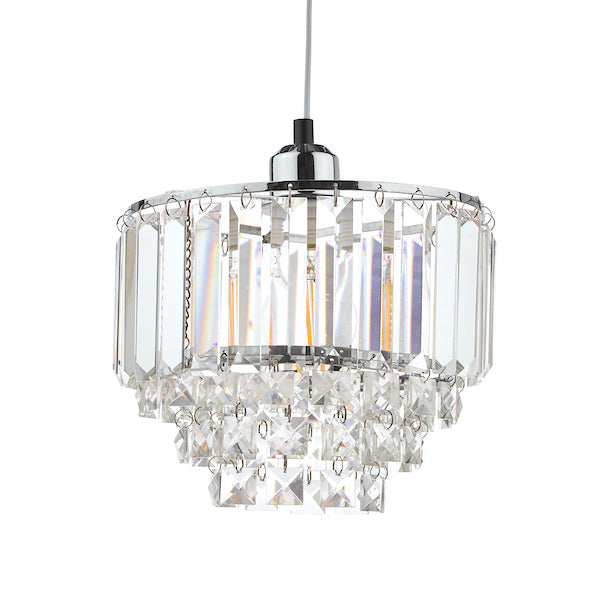 Freyza - Laura Ashley Vienna Easy Fit Pendant Crystal and Polished Chrome