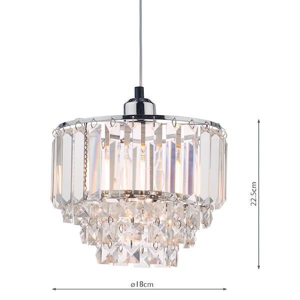 Freyza - Laura Ashley Vienna Easy Fit Pendant Crystal and Polished Chrome