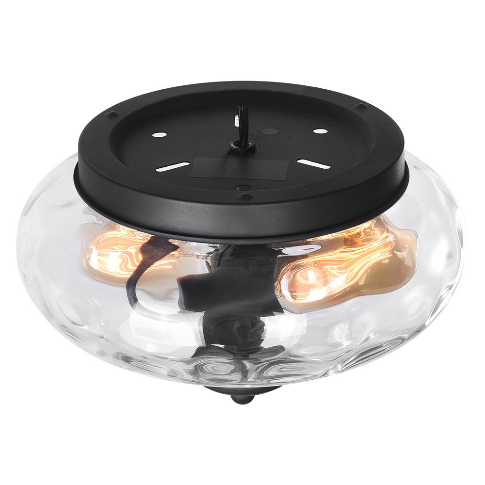 Freyza | Vesila Industrial Glass Glass Ceiling Light – Industrial Bedroom Living Room
