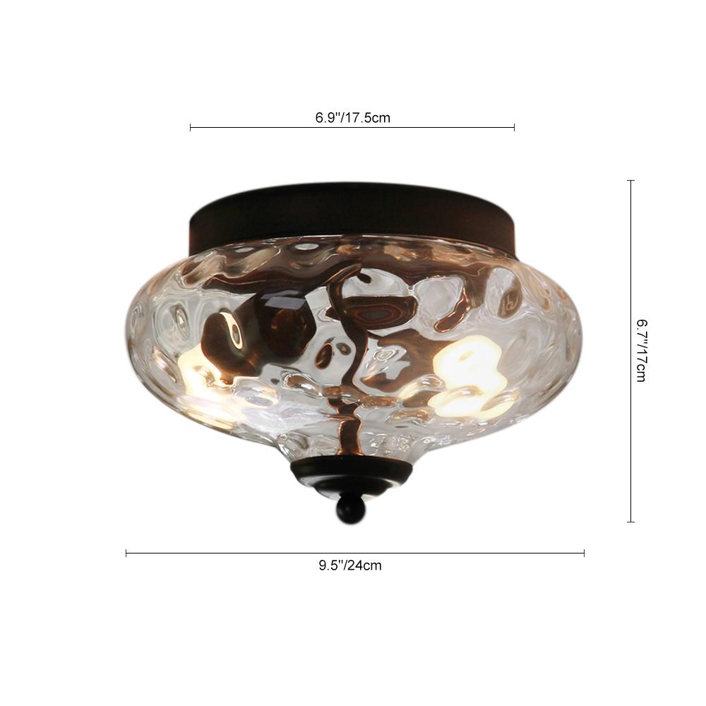 Freyza | Vesila Industrial Glass Glass Ceiling Light – Industrial Bedroom Living Room