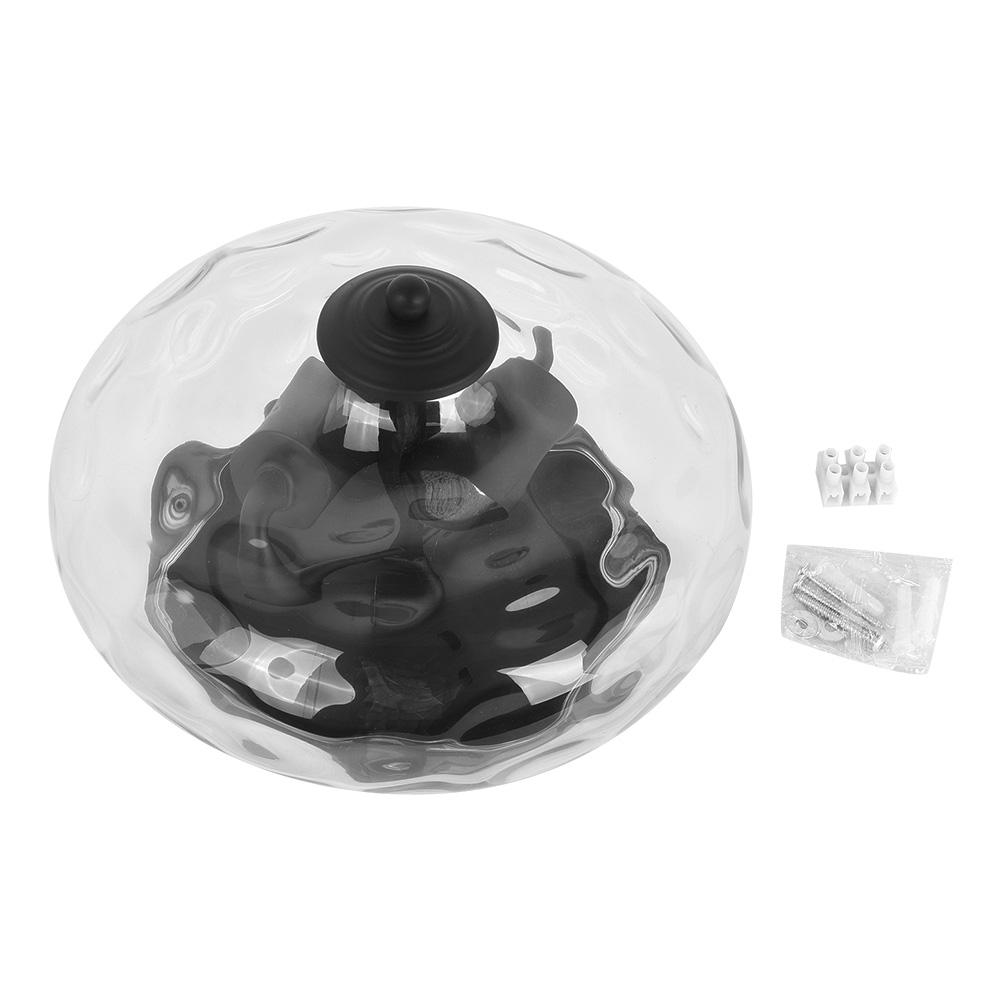 Freyza | Vesila Industrial Glass Glass Ceiling Light – Industrial Bedroom Living Room