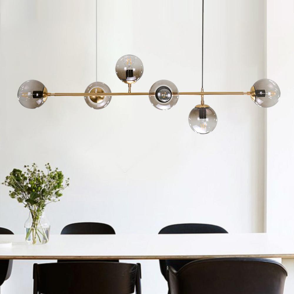Freyza | Alskad Linear-Glas-Kronleuchter – Esszimmer, Wohnzimmer
