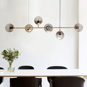Freyza | Alskad Linear-Glas-Kronleuchter – Esszimmer, Wohnzimmer