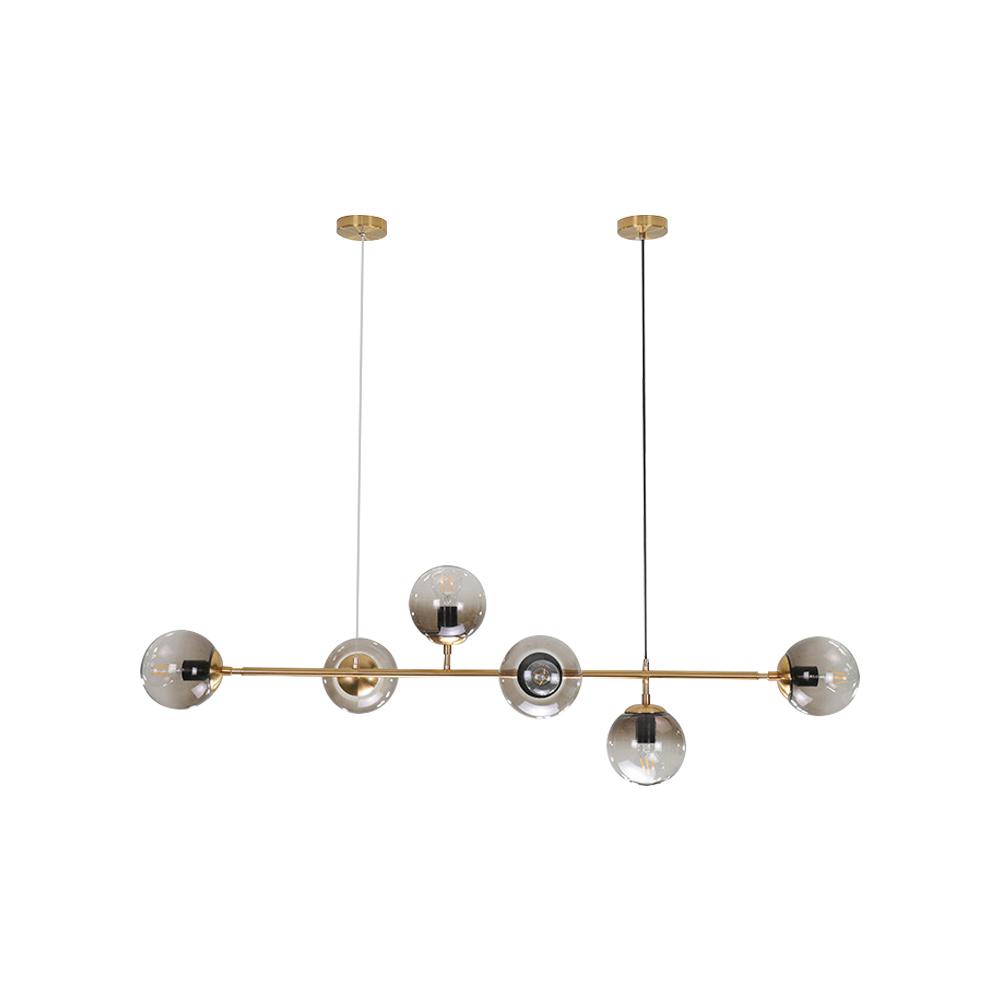 Freyza | Alskad Linear-Glas-Kronleuchter – Esszimmer, Wohnzimmer