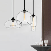 Freyza | Mjolkulix Linearer Glas-Kronleuchter – Esszimmer Wohnzimmer