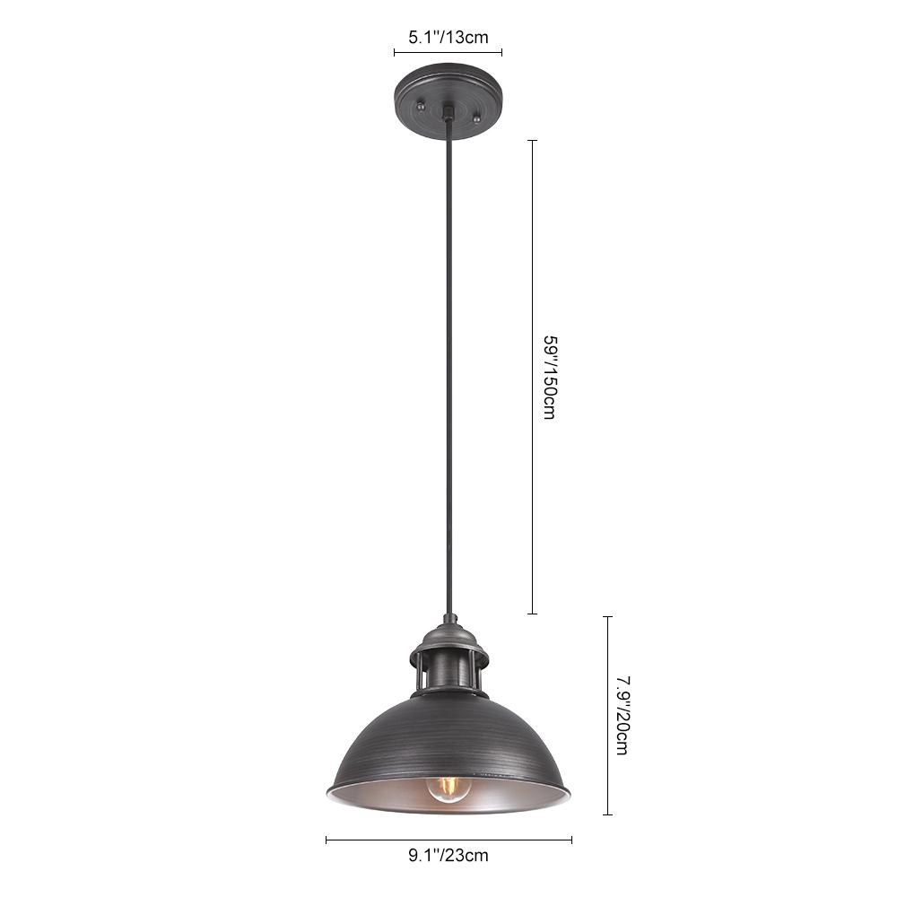 Freyza | Vesino Industrial Dome Pendant Light – Industrial Kitchen Dining Room