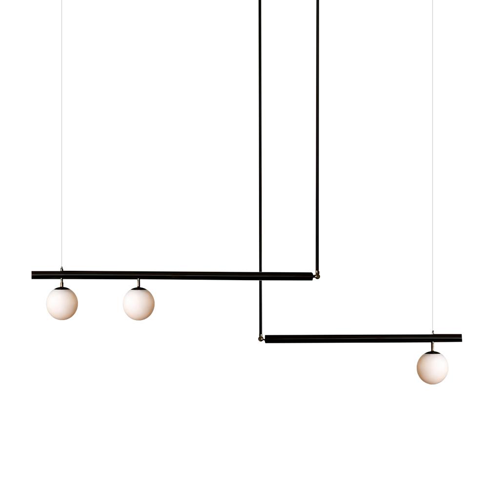 Freyza | Sifjar minimalistischer linearer Kronleuchter aus Glas – minimalistisches Esszimmer und Wohnzimmer