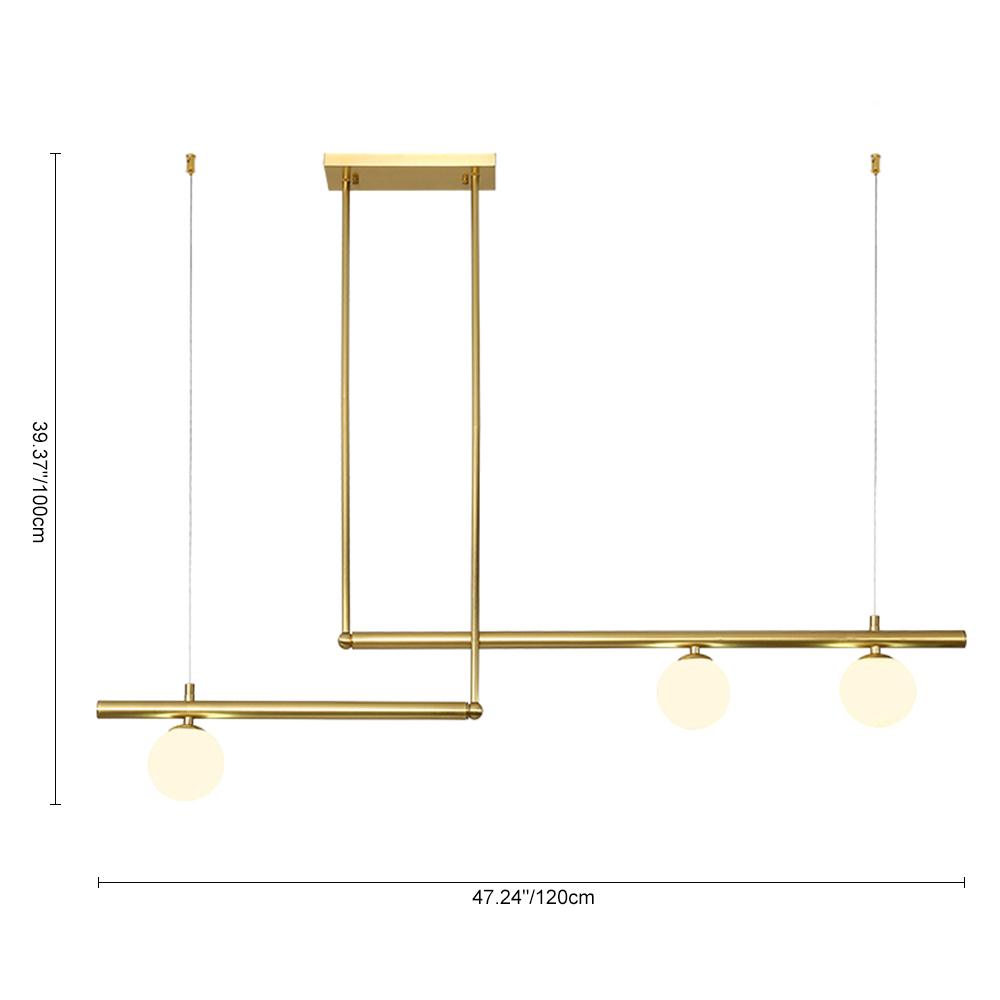 Freyza | Sifjar minimalistischer linearer Kronleuchter aus Glas – minimalistisches Esszimmer und Wohnzimmer