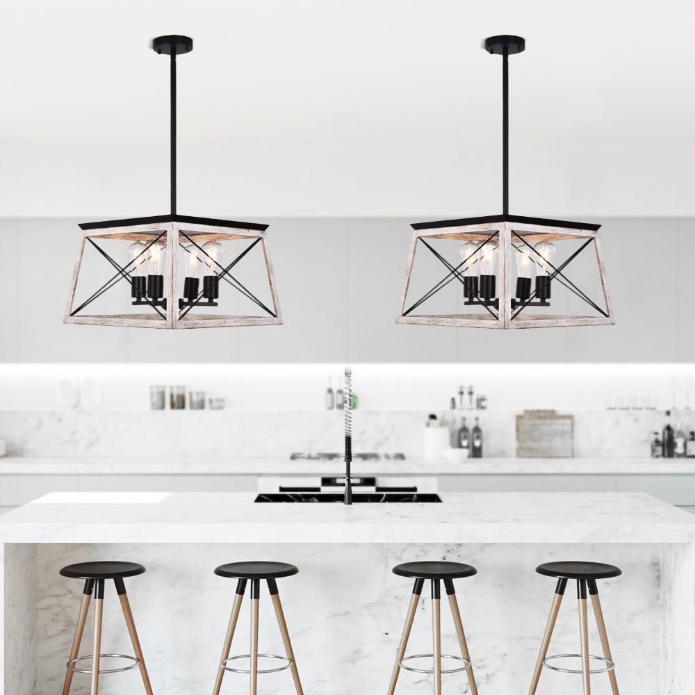 Freyza | Eolius moderne rustikale Pendelleuchte – moderne Küche und Esszimmer