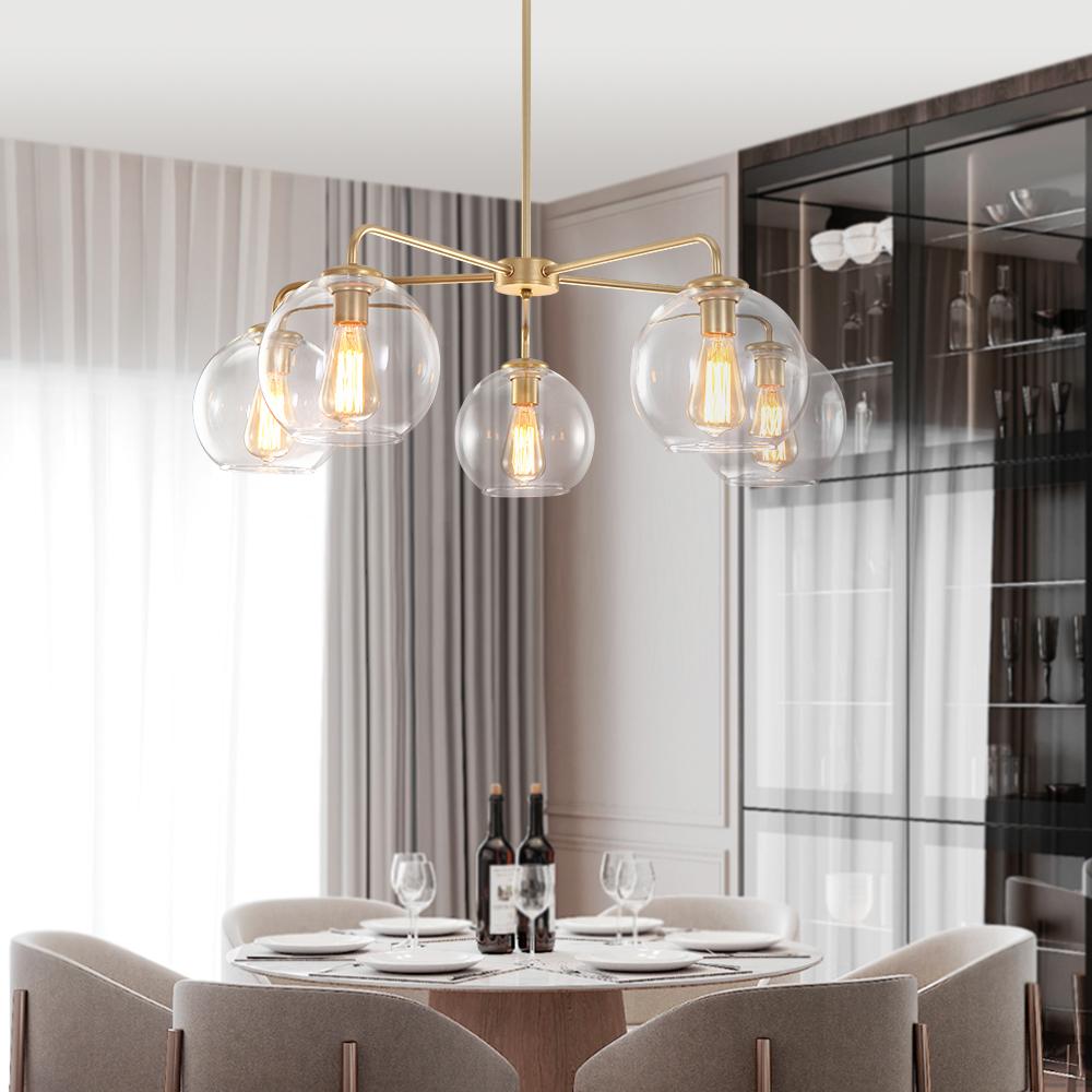 Freyza | Sifuli Modern Glass Glass Chandelier – Modern Dining Room Living Room
