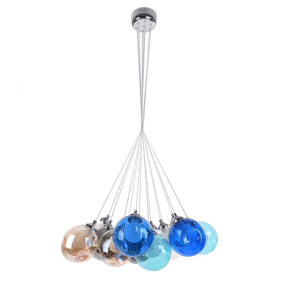 Freyza | gnuli Einzigartige mehrfarbige Glas-Pendelleuchte mit mehreren Lichtquellen – Esszimmer, Wohnzimmer