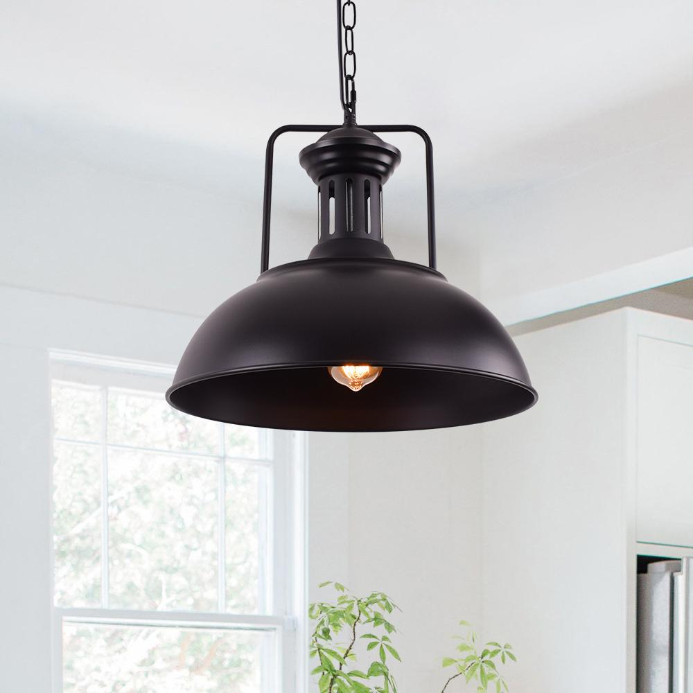 Freyza | Ulven Industrial Dome Pendant Light – Industrial Kitchen Dining Room