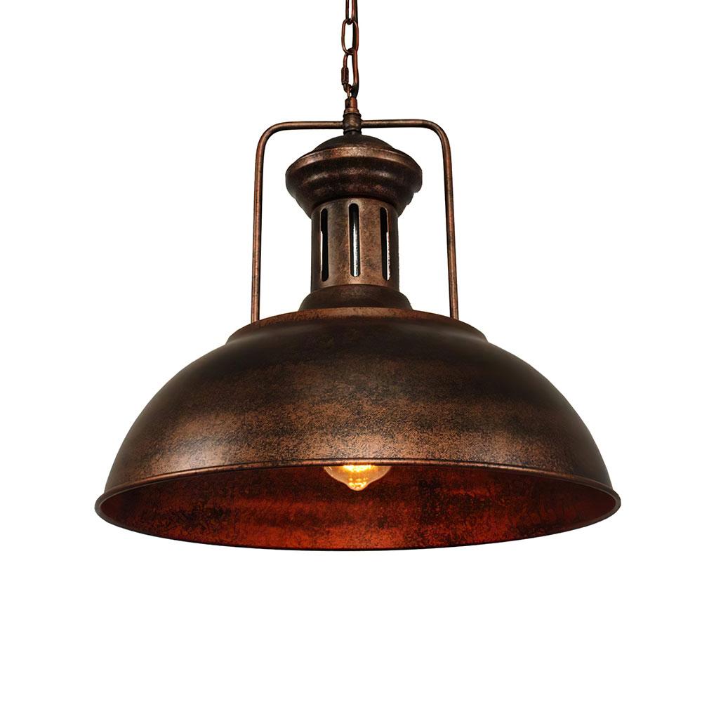 Freyza | Ulven Industrial Dome Pendant Light – Industrial Kitchen Dining Room