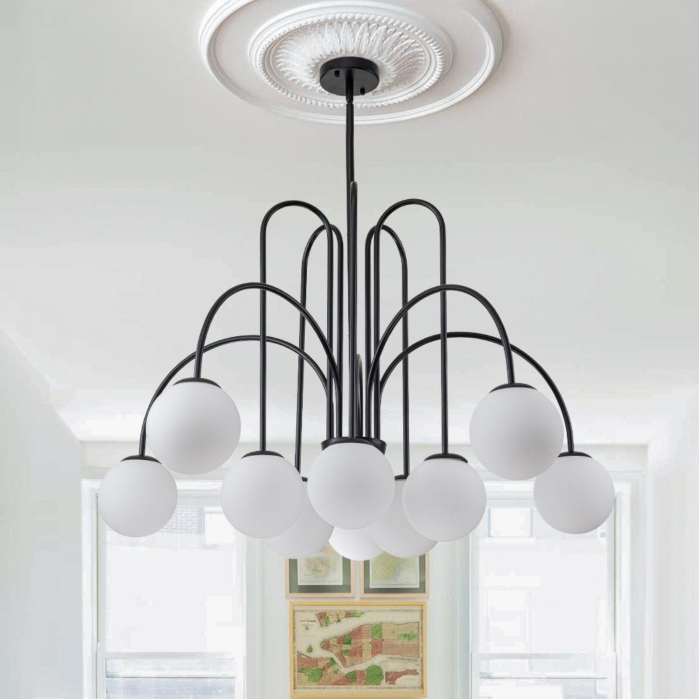 Freyza | Vallin Traditional Glass Glass Chandelier – Traditional Dining Room Living Room