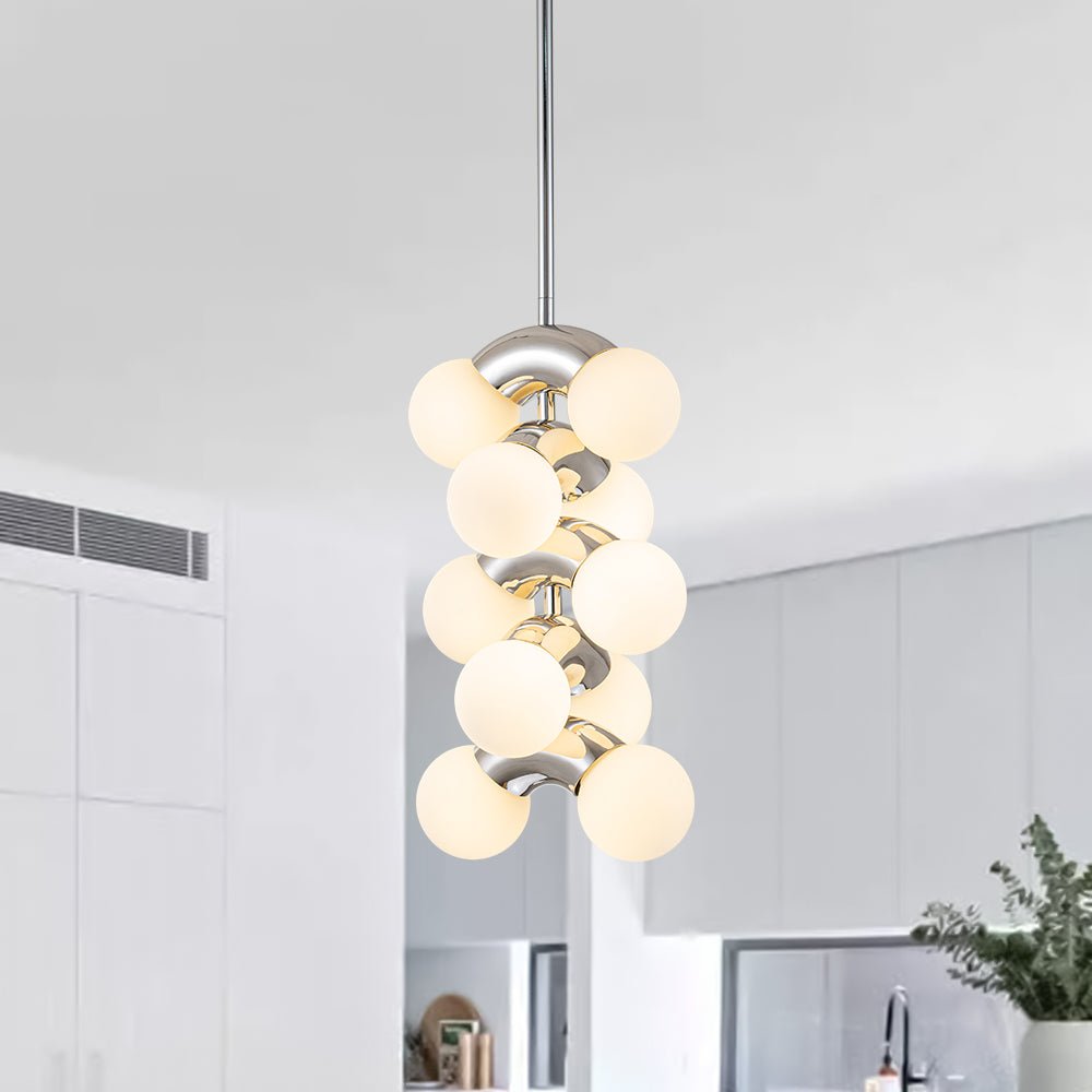 Freyza | Caeluvox Pearl Tiered Glass Pendant Light – Kitchen Dining Room