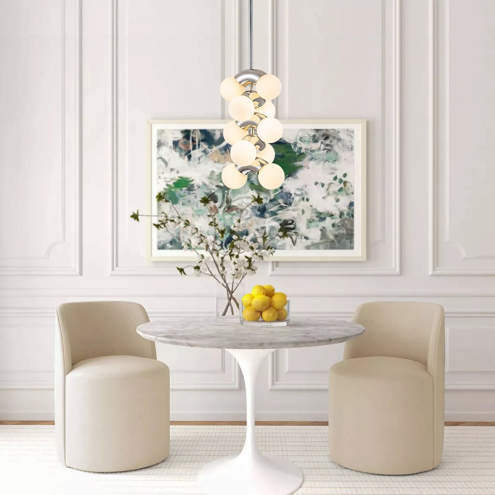 Freyza | Caeluvox Pearl Tiered Glass Pendant Light – Kitchen Dining Room