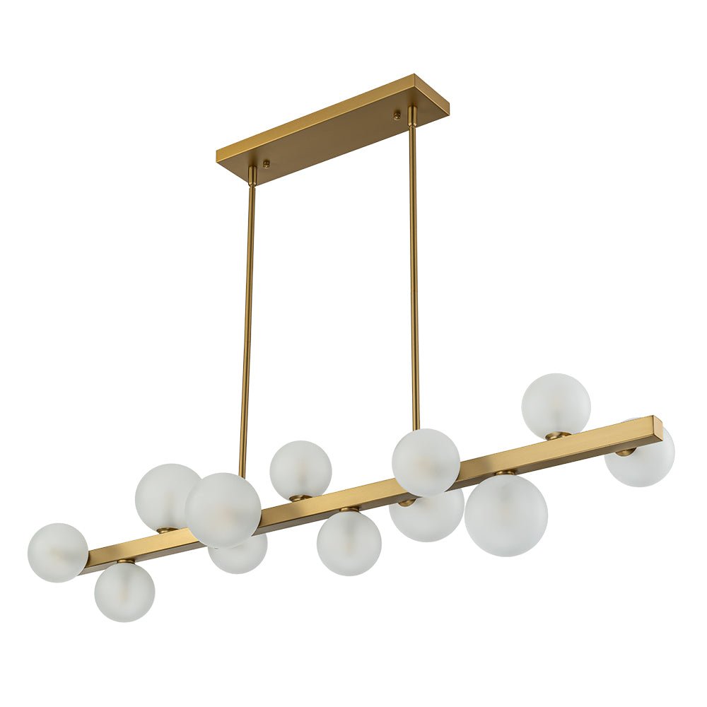 Freyza | Hjarta Linear Glass Glass Chandelier – Dining Room Living Room