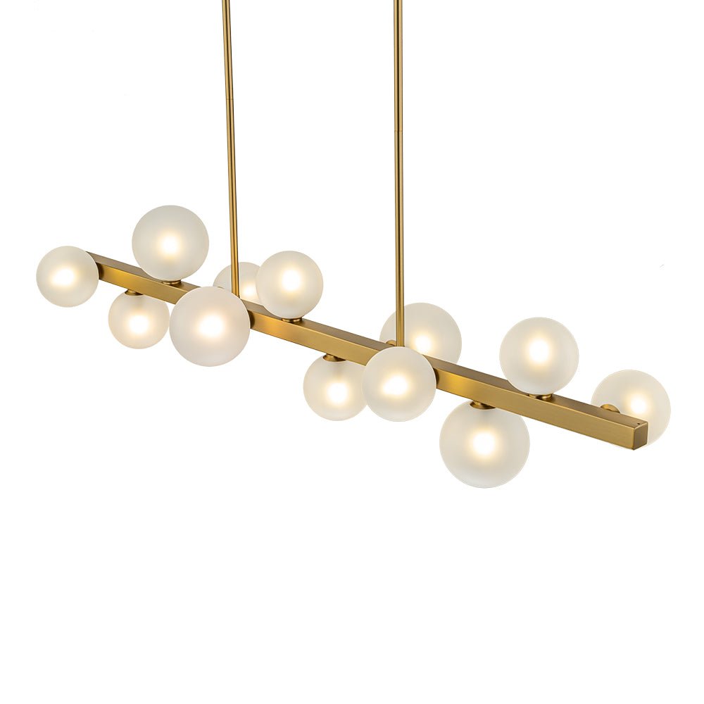 Freyza | Hjarta Linear Glass Glass Chandelier – Dining Room Living Room