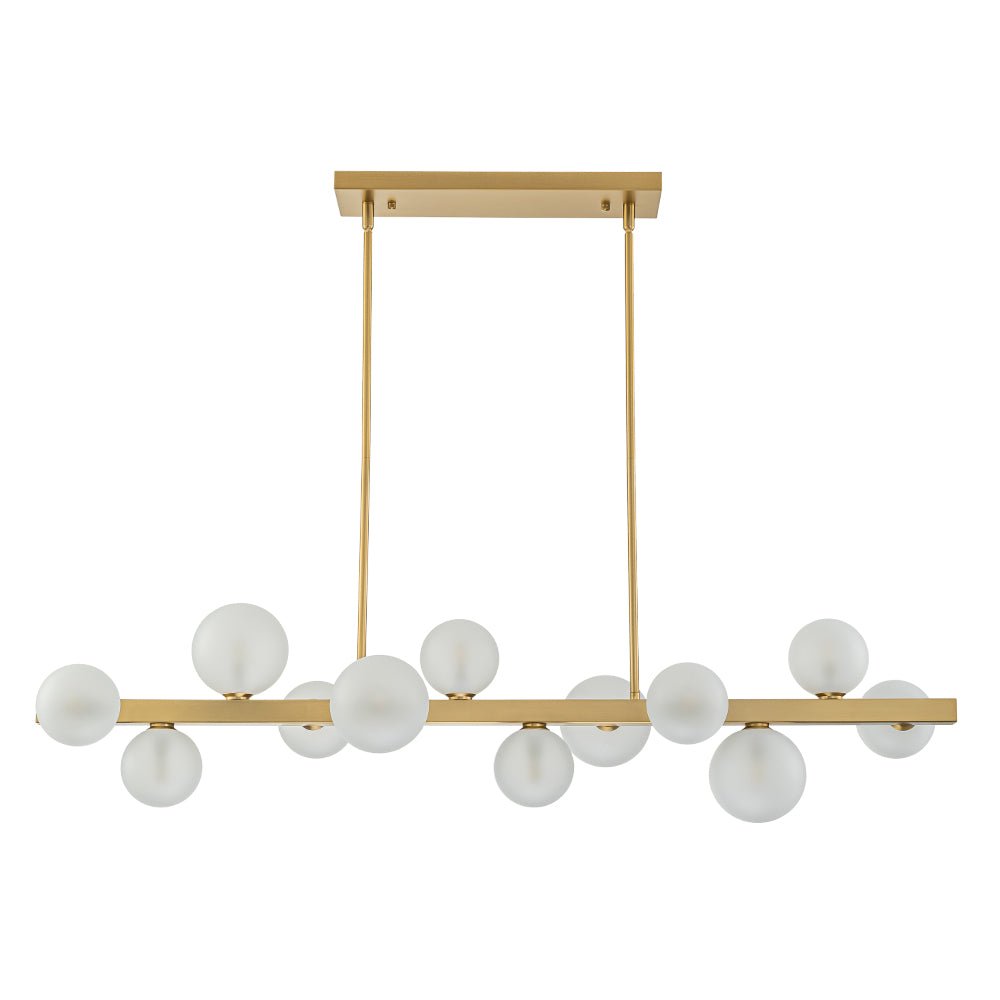 Freyza | Hjarta Linear Glass Glass Chandelier – Dining Room Living Room