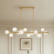 Freyza | Hjarta Linear Glass Glass Chandelier – Dining Room Living Room