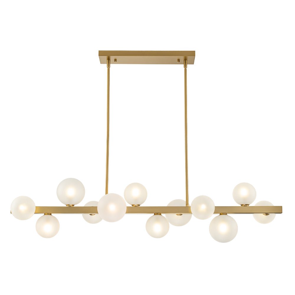 Freyza | Hjarta Linear Glass Glass Chandelier – Dining Room Living Room