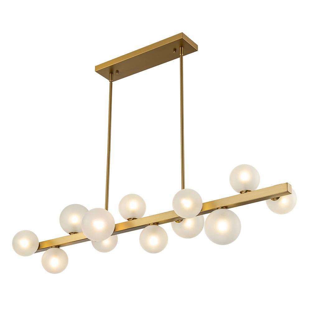 Freyza | Hjarta Linear Glass Glass Chandelier – Dining Room Living Room