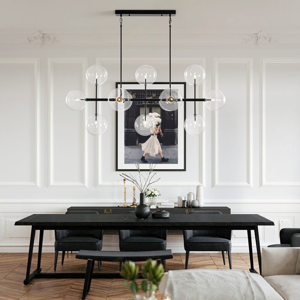 Freyza | Himinuvux Sputnik-Glas-Kronleuchter – Esszimmer, Wohnzimmer