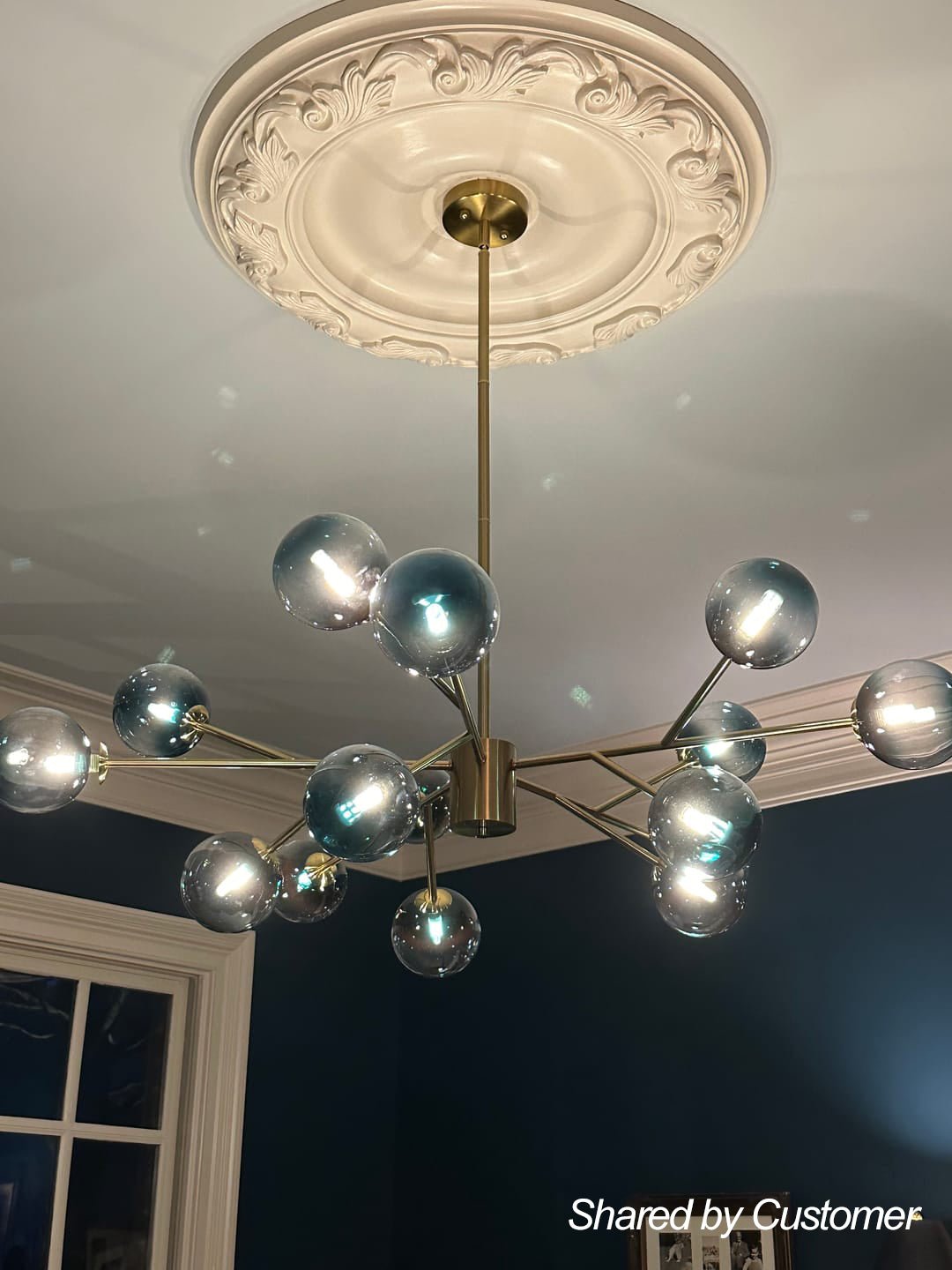 Freyza | Nattli-Glasglobus-Glasleuchter – Esszimmer Wohnzimmer