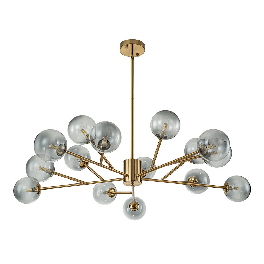 Freyza | Ornuli Scandinavian Smoked Glass Chandelier – Scandinavian Dining Room Living Room