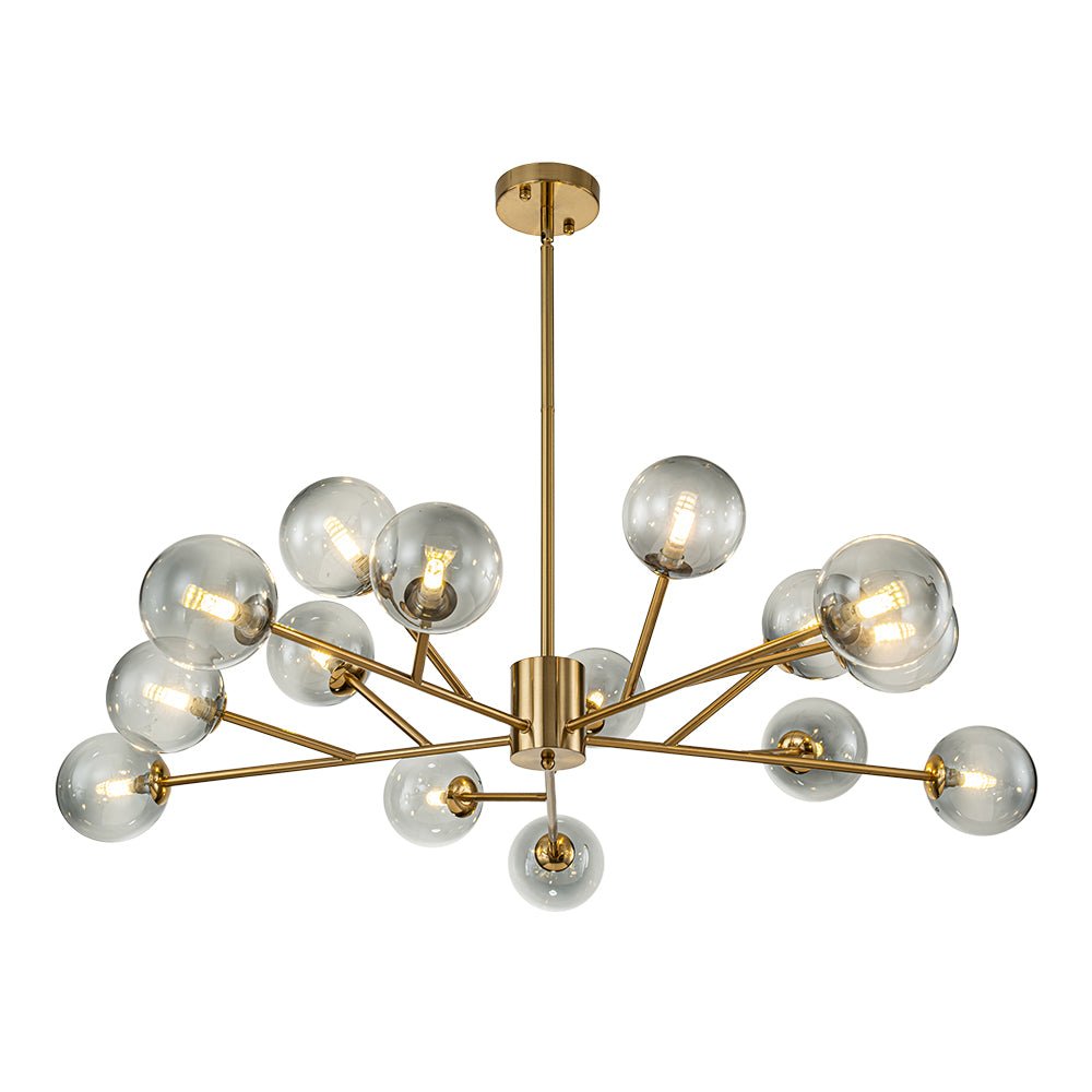 Freyza | Ornuli Scandinavian Smoked Glass Chandelier – Scandinavian Dining Room Living Room
