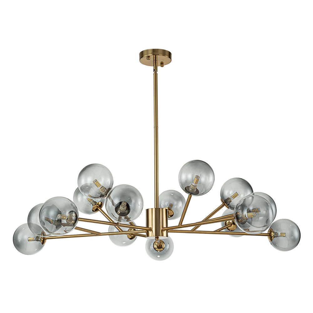 Freyza | Ornuli Scandinavian Smoked Glass Chandelier – Scandinavian Dining Room Living Room