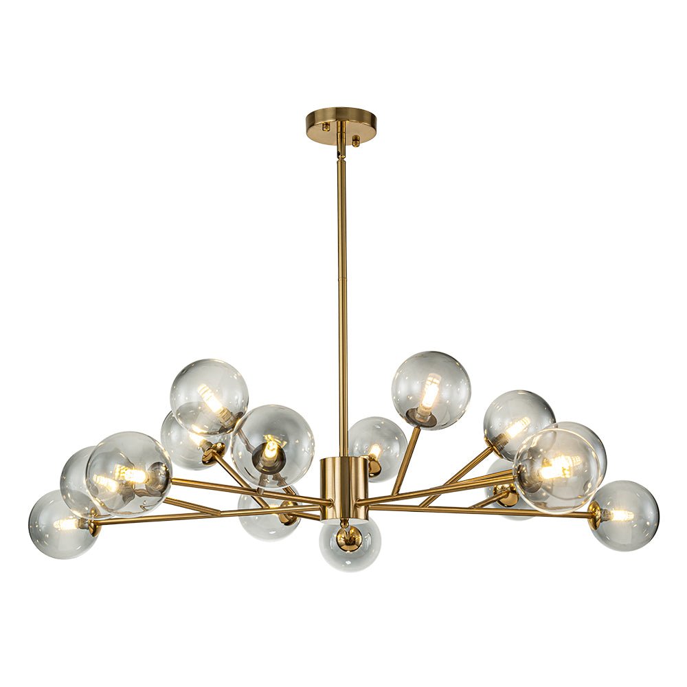 Freyza | Ornuli Scandinavian Smoked Glass Chandelier – Scandinavian Dining Room Living Room
