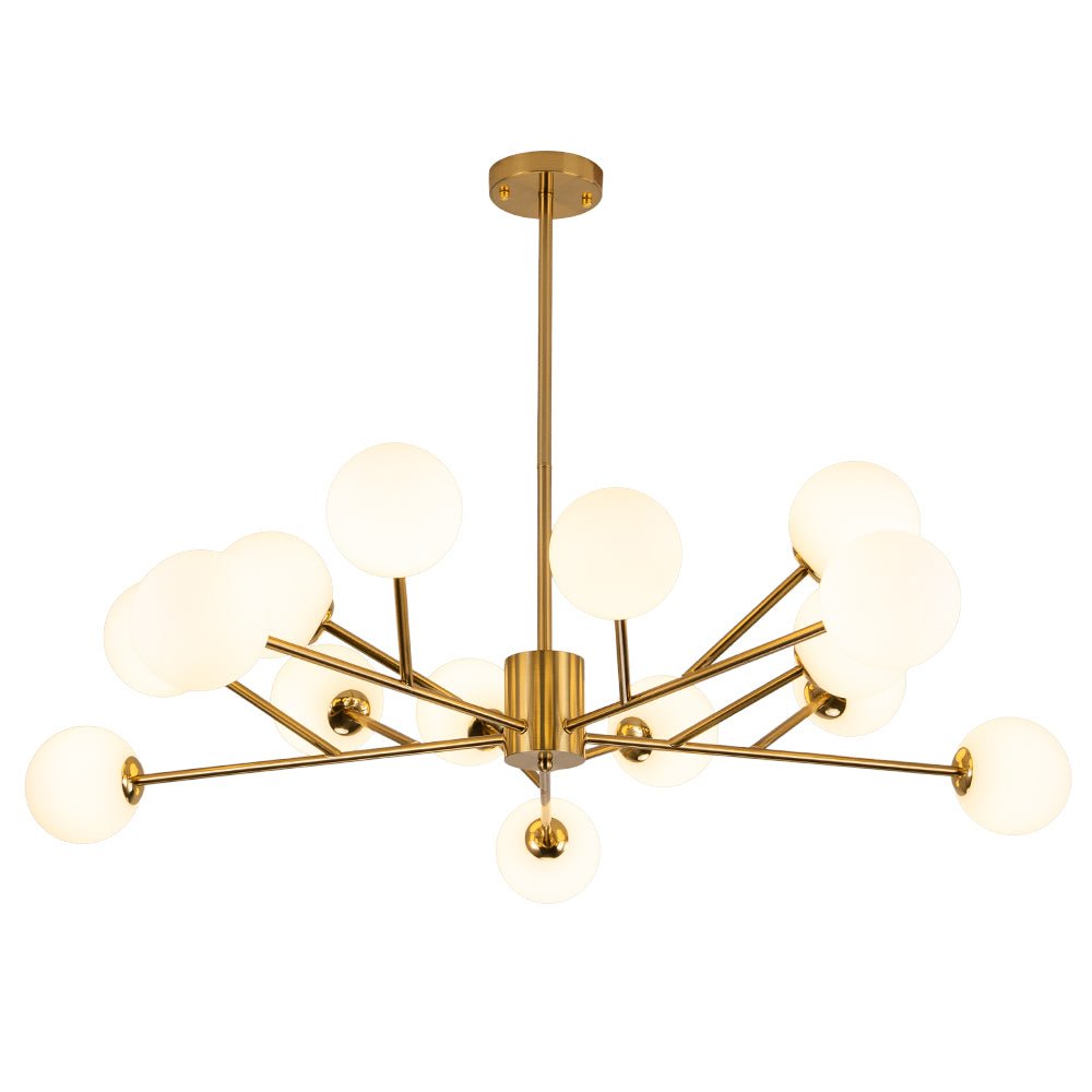 Freyza | Vatnuvyt Frosted Globe Glass Chandelier – Dining Room Living Room