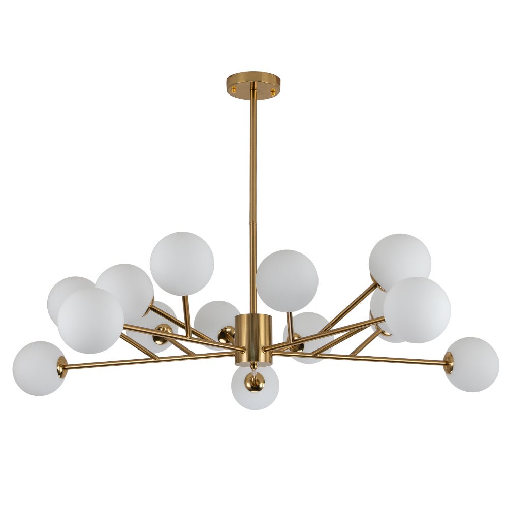 Freyza | Vatnuvyt Frosted Globe Glass Chandelier – Dining Room Living Room