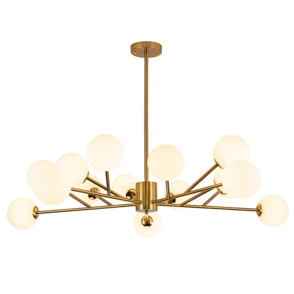 Freyza | Vatnuvyt Frosted Globe Glass Chandelier – Dining Room Living Room