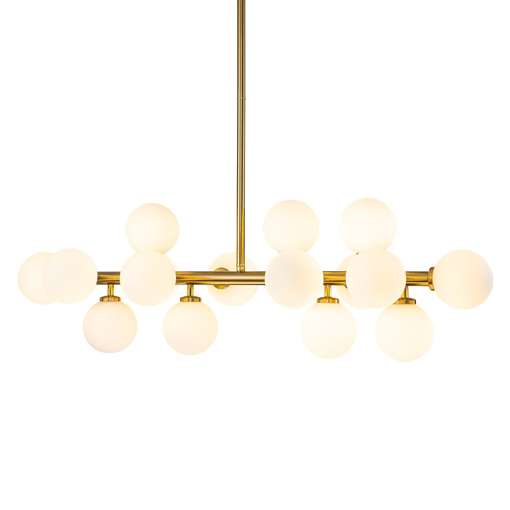 Freyza | Iris moderne lineare Glaspendelleuchte – modernes Esszimmer, modernes Wohnzimmer