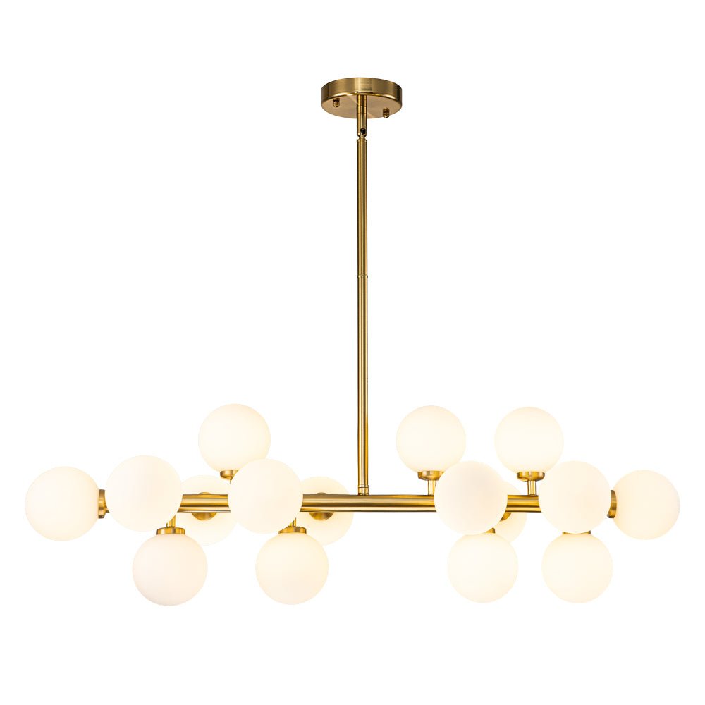 Freyza | Iris moderne lineare Glaspendelleuchte – modernes Esszimmer, modernes Wohnzimmer