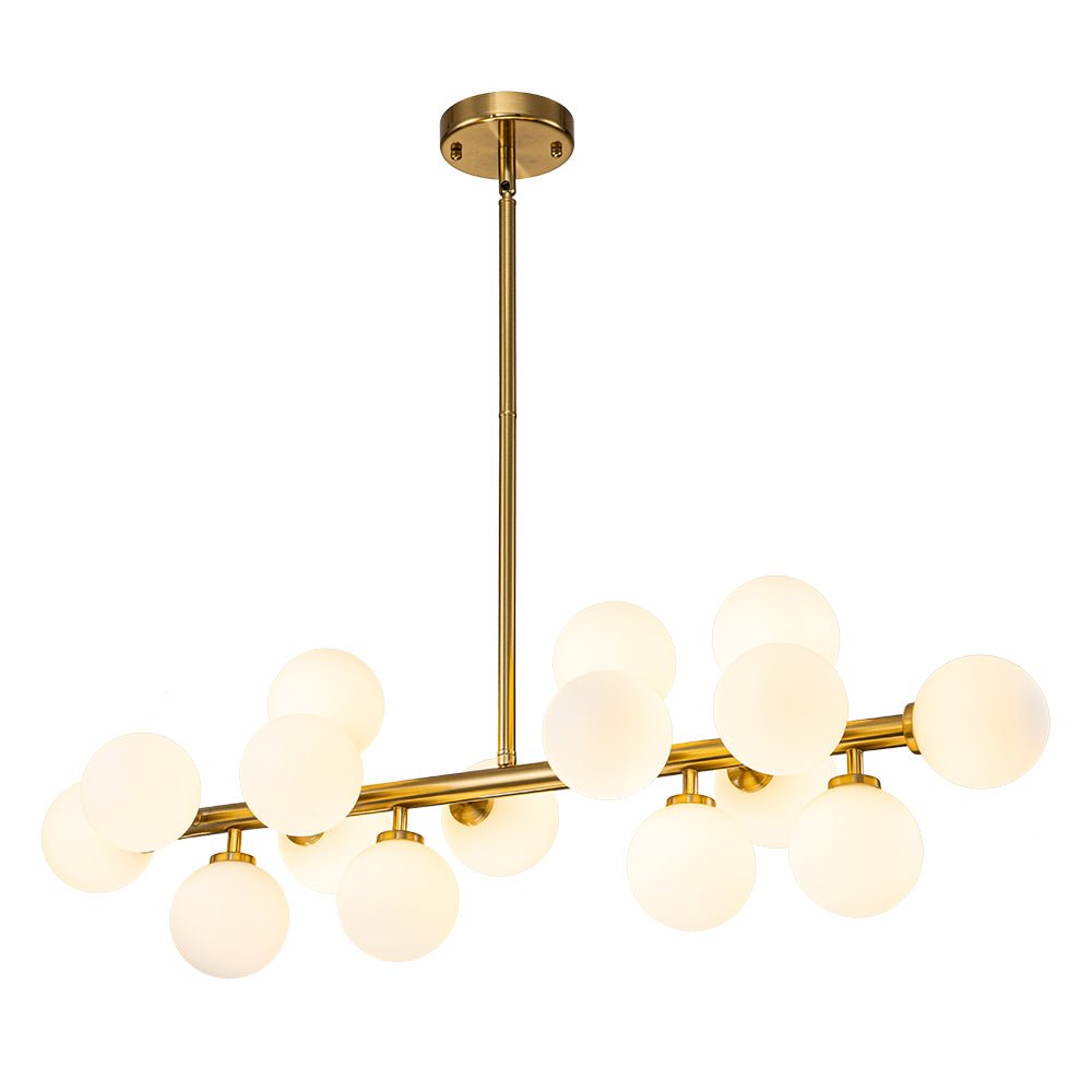 Freyza | Iris moderne lineare Glaspendelleuchte – modernes Esszimmer, modernes Wohnzimmer