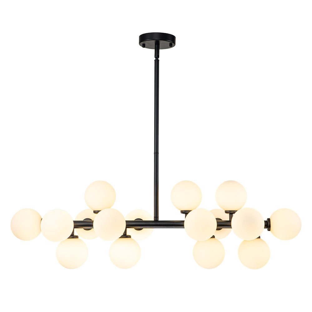 Freyza | Iris moderne lineare Glaspendelleuchte – modernes Esszimmer, modernes Wohnzimmer