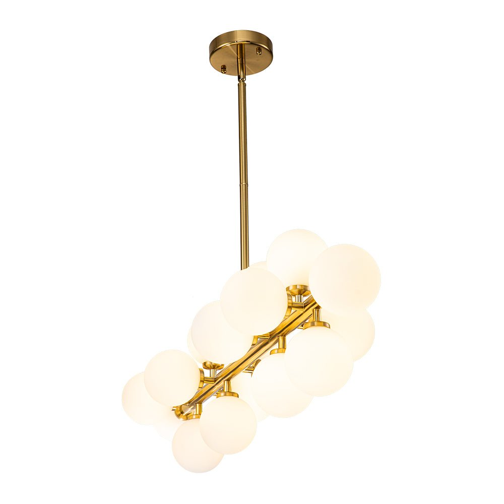 Freyza | Iris moderne lineare Glaspendelleuchte – modernes Esszimmer, modernes Wohnzimmer